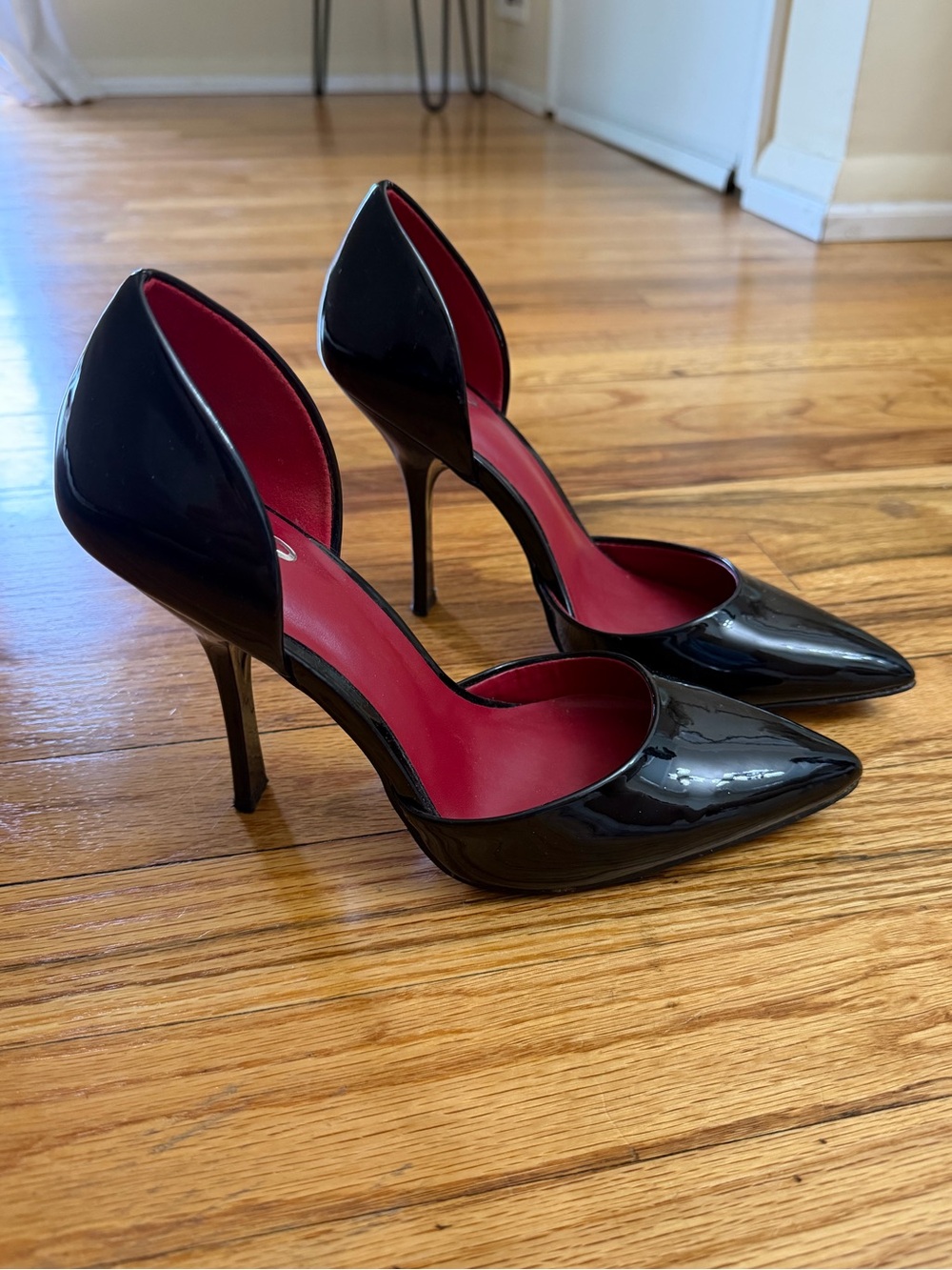 Black Patent Leather Heels Size 7